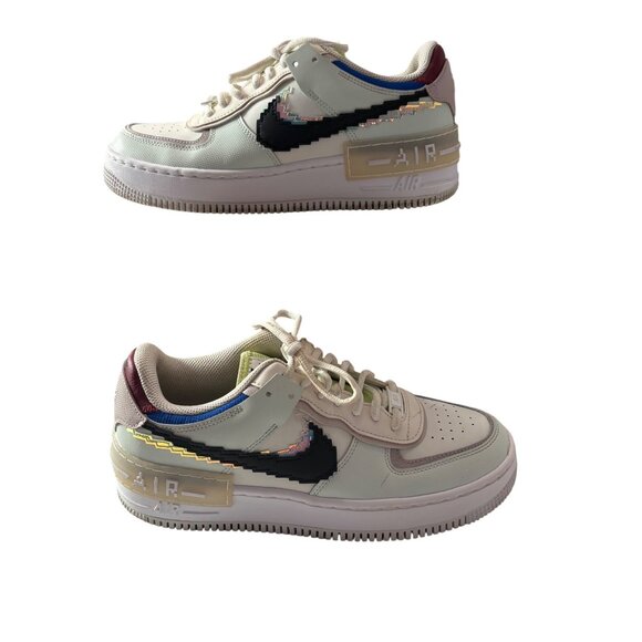 Nike Air Force 1 Shadow SE Pixel Swoosh Womens Sneakers Barely Green Size 10 US - Picture 1 of 10